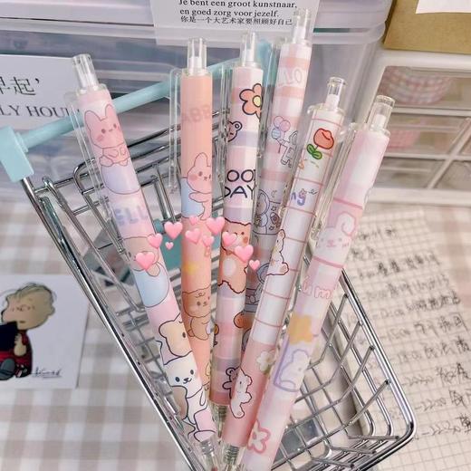 【9.9抢10支！按动卡通中性笔】开学季学生刷题笔0.5子弹头高颜值可爱黑色水笔六一儿童节 商品图3