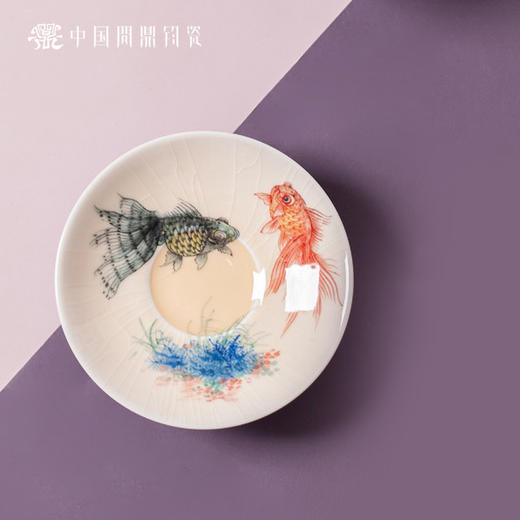 问鼎钧瓷鹅黄青花听雅杯（渡潇湘） 商品图1