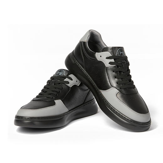 柒牌休闲鞋男士撞色拼接2024新款时尚潮流系带男生轻便舒适男鞋子	127X70370 商品图1