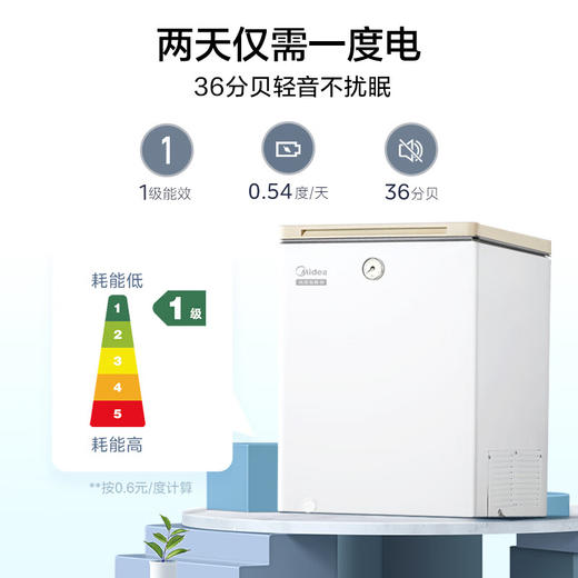 美的（Midea）复古时光Pro冰柜 202升-40℃锁鲜减霜节能家用囤货冰柜 电子控温单温母乳小冷柜BD/BC-202KGEMT(E) 商品图6