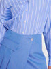 Ma*家早秋新款时尚蓝白条纹叠穿衬衫连衣裙 商品缩略图6