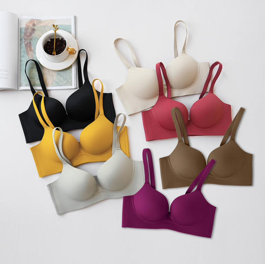 【99号】女士果冻条3D立体Bra聚拢无痕内衣软支撑无钢圈轻型文胸 商品图0