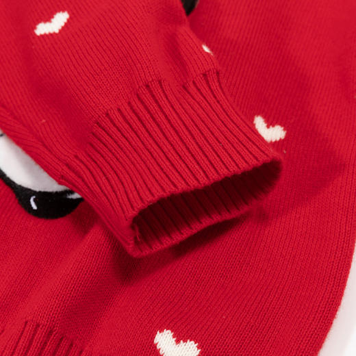 迪士尼童装女童毛衣小米妮圆领套头毛衣纯棉针织套头上衣ZD3DS028 商品图6