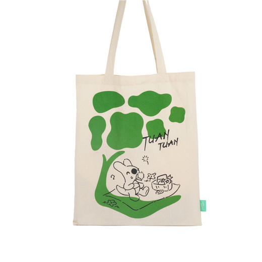 团团手绘风便携帆布包 商品图4