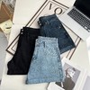 雀说 夏季200斤胖妹妹百搭显瘦弹力卷边牛仔短裤加大码女装4ZF-5408 商品缩略图3
