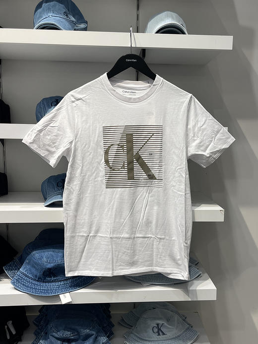 Calvin Klein/CK 男士夏季印花大LOGO舒适休闲圆领短袖T恤 商品图0