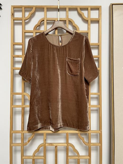 丁摩 进口丝绒夏季时尚短袖上衣短裤套装女薄款运动套装Q121166(21-179)HS-DY199 商品图9