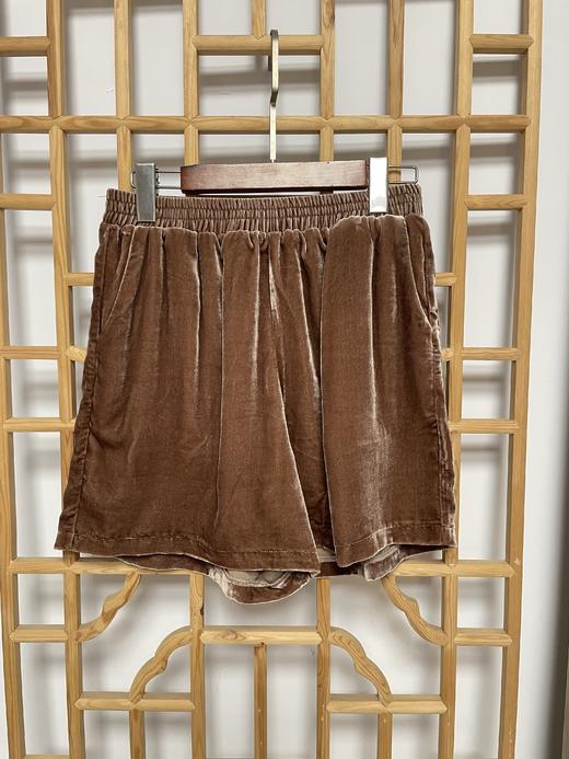 丁摩 进口丝绒夏季时尚短袖上衣短裤套装女薄款运动套装Q121166(21-179)HS-DY199 商品图8