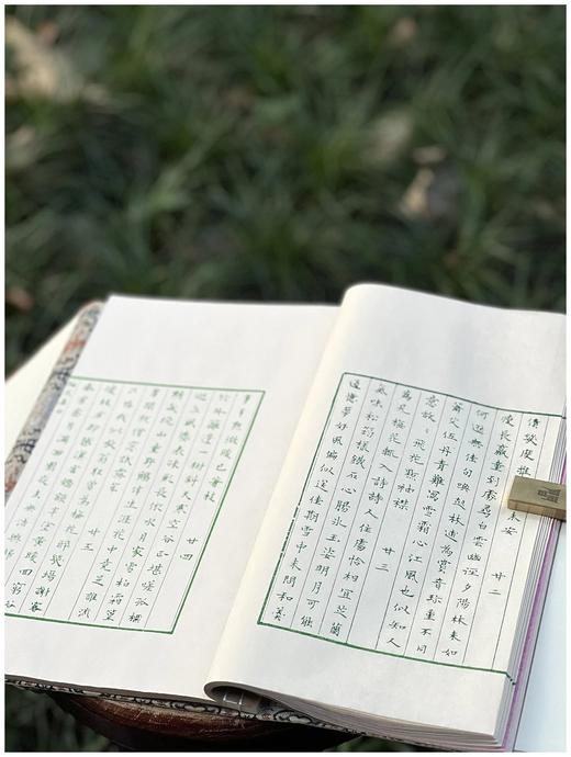 雕版绿印本！！《张充和手书上板梅花律诗集句》，线装一函一册，张充和手书，周小英跋文，沈树华雕刻，售价420元。 商品图8