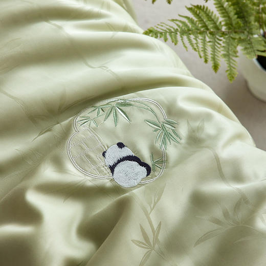自然醒60支熊有成竹奥地利天丝提花刺绣夏被夏季丝滑凉爽空调被四件套可水洗薄被子TD 商品图8