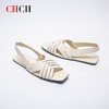 CHCH编织凉鞋女2024夏季新款真皮露趾方头经典缕空罗马鞋女鞋 商品缩略图4