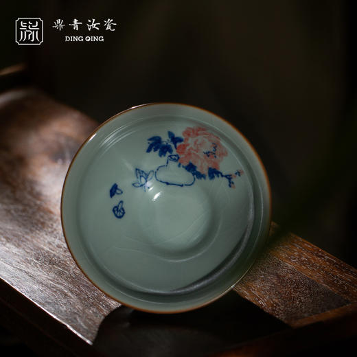 问鼎鼎青青花宋盏杯（博古花卉） 商品图3