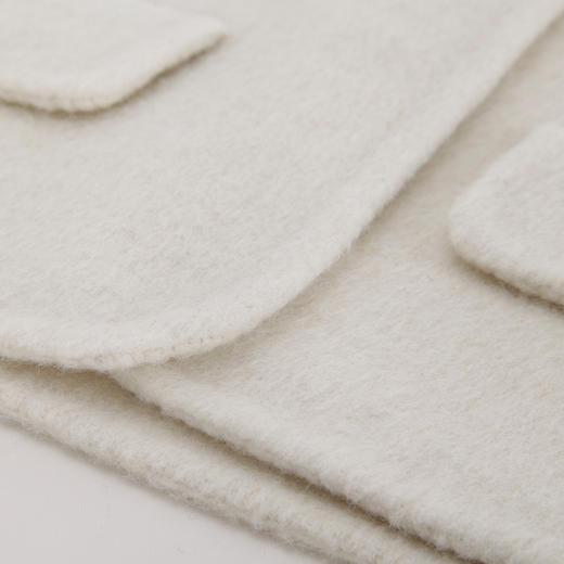 PH9102024新款双面呢短款时尚减龄撞色纽扣显高箱型减龄大衣 商品图4