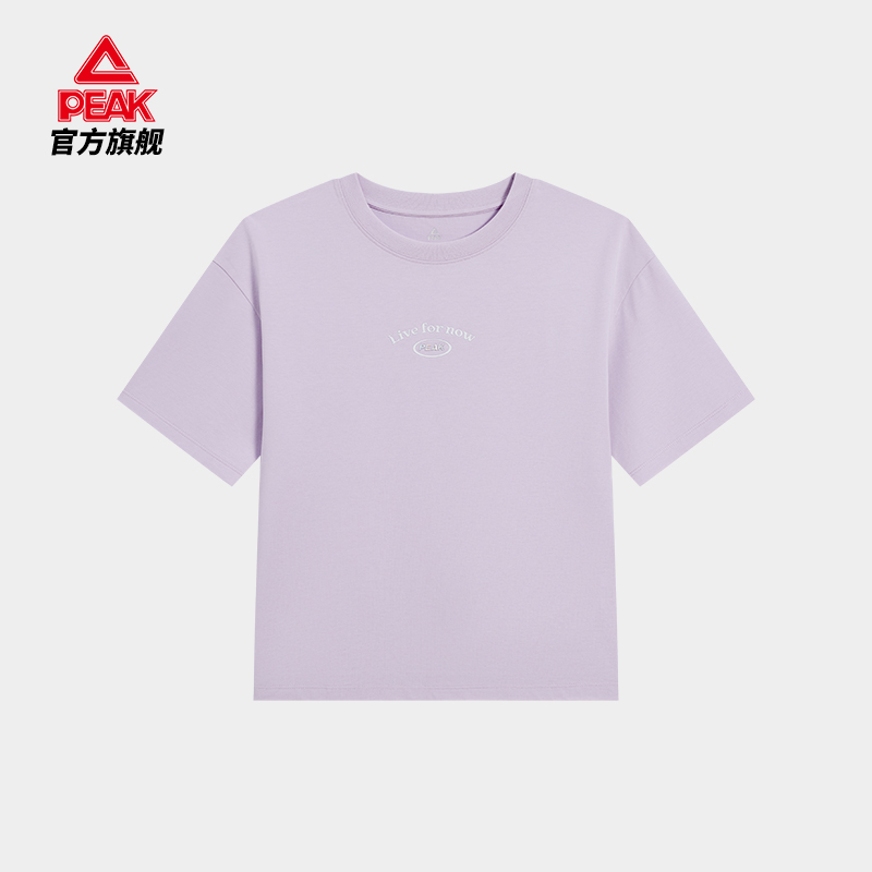 匹克2024年新款时尚生活女款圆领短T恤F6242632