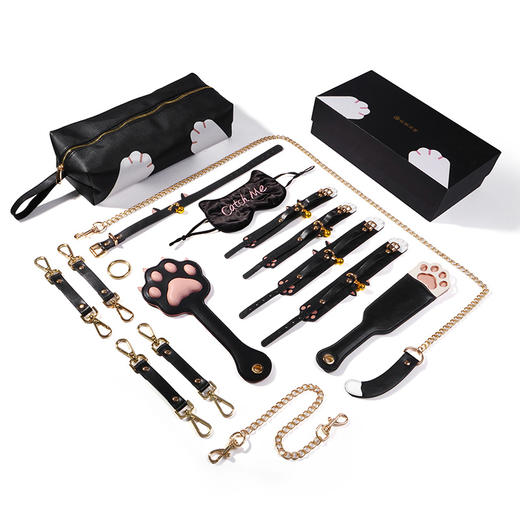 纵锦浪里sm猫猫束缚套装手铐脚铐口球调教 商品图3