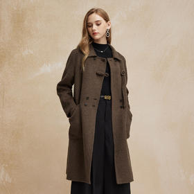 PH9042024新款双面呢中长款简约通勤高端大气羊毛大衣