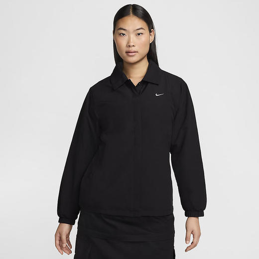 Nike/耐克女子防晒梭织教练夹克秋新款背标大勾宽松翻领外套FV7561-010 商品图0