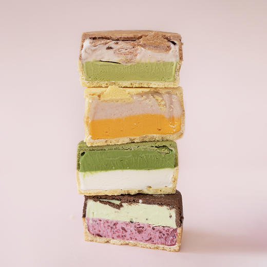 全国配送「烧烧子的月圆之夜」8味冰月饼礼盒｜杨梅酸奶拼薄荷巧克力味、水蜜桃雪芭拼芒果雪芭味、抹茶拼牛乳味、开心果拼草莓味冰月饼 商品图6