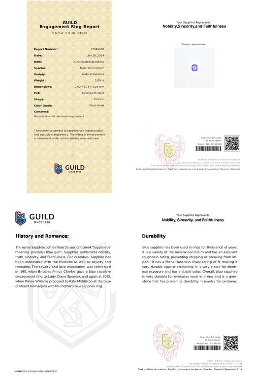 2.09ct 蓝宝石戒指 商品图4