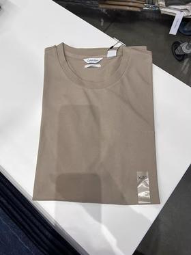 Calvin Klein/CK  男士夏季网棉字母LOGO排汗速干纯色圆领短袖T恤
