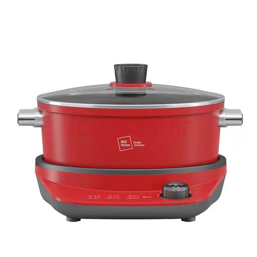 米技（MIJI）多功能锅家用鸳鸯电火锅 EMP-L6011 红色 商品图1