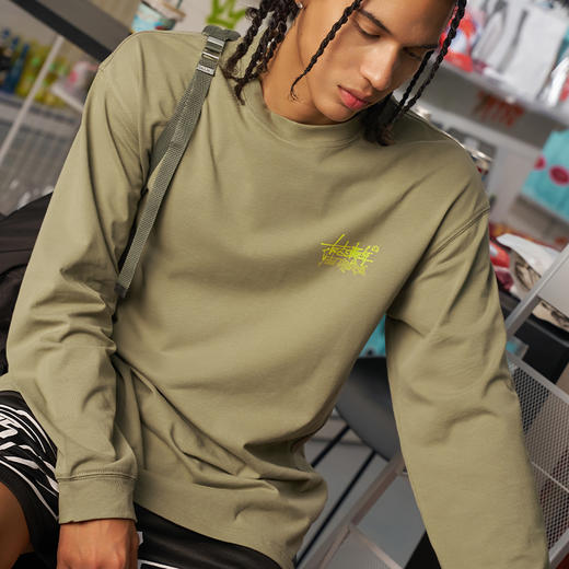 有志者UZIS 有志青年运动长袖T恤男美式休闲宽松圆领篮球上衣锐意 商品图2