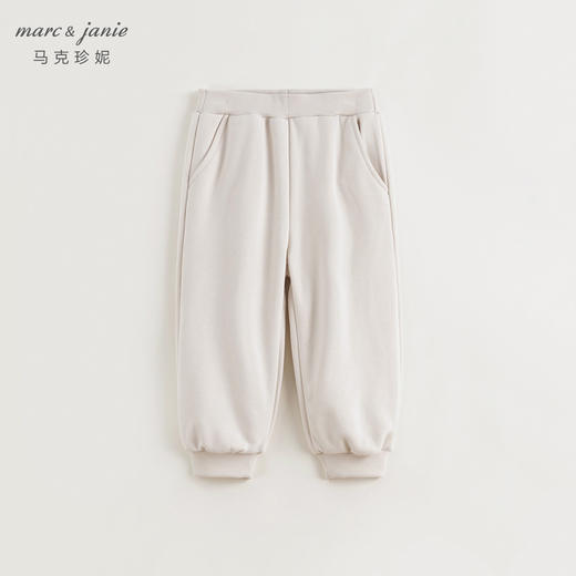 马克珍妮男童超舒棉纯色束脚运动裤儿童运动裤秋装新款241665 商品图2