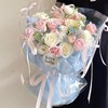 蝴蝶结圆形花束--圆形粉色系花束 商品缩略图0