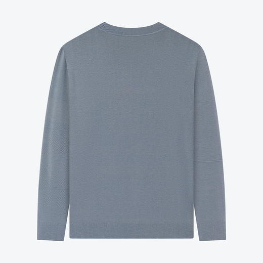 柒牌圆领毛衣男2024秋冬新款商务休闲中青年含羊毛保暖打底针织衫	127Y70060 商品图1