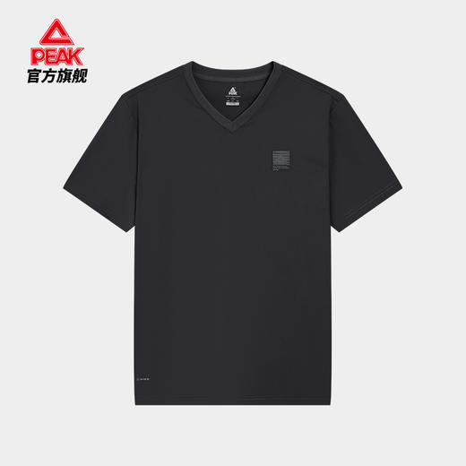 匹克2024年夏季新款轻运动系列男款V领短T恤F6242011 商品图2