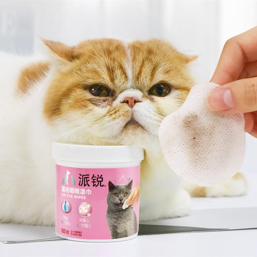 派锐狗狗猫咪眼睛清洁泪痕护理除臭湿纸巾100片 商品图1