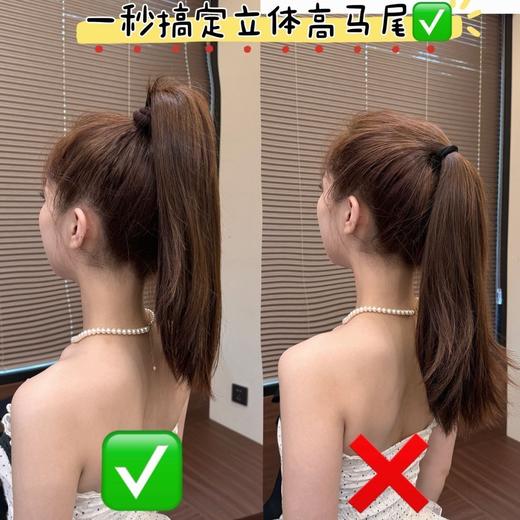 【5只装】升级款高马尾发圈 加粗加宽提花面膜肌高弹耐用头绳甜美气质扎马尾发绳女 商品图5