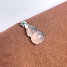 玉美人菲菲~S925高冰玉髓葫芦约29*15mm吊坠
