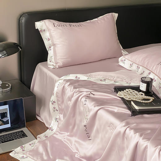 自然醒60支秘密花园奥地利天丝数码印花夏被四件套可水洗空调被冰丝滑夏被夏天被芯薄被子TD 商品图8