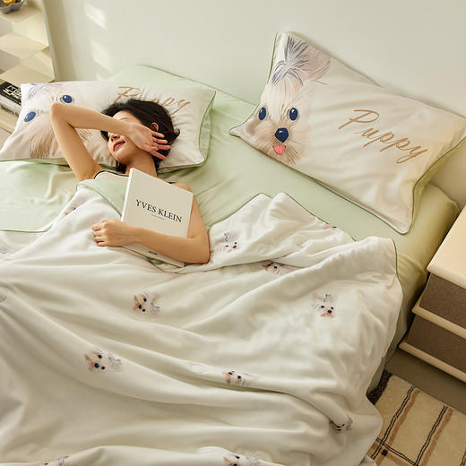 自然醒60支卡通奥地利兰精天丝数码印花夏被薄被芯空调被子四件套小清新可水机洗被TD 商品图2