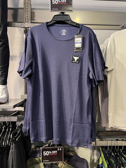 Under Armour/安德玛 强森系列 男士夏季华夫格牛头运动短袖T恤 商品图0