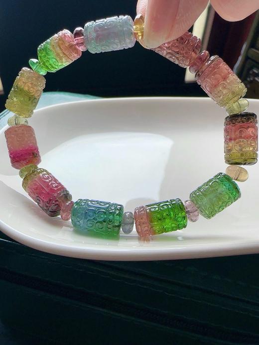 30.9g 雕刻碧玺手链 商品图3