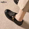 Safiya/索菲娅法式复古T字带玫瑰扣深口粗跟玛丽珍小皮鞋 SFD1112050/SF43112050 商品缩略图8