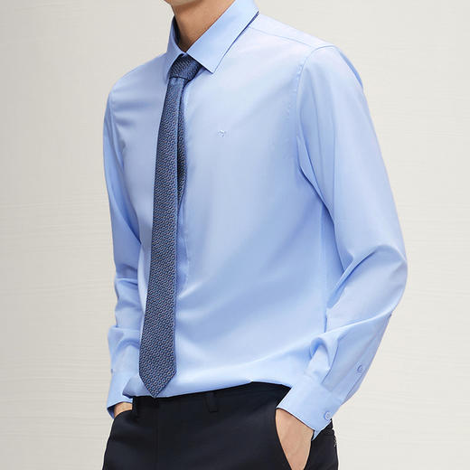 【5A抗菌2A防螨】柒牌男士长袖衬衫春秋2024新款含莫代尔商务衬衣	127A70760 商品图2