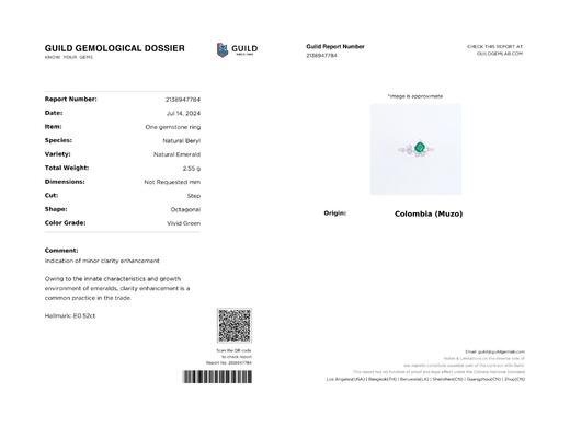 0.52ct 祖母绿戒指 商品图5