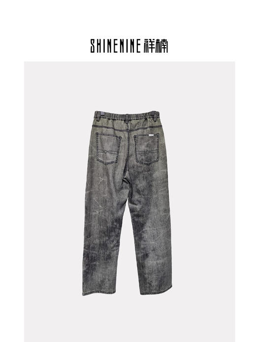 421531698个性水洗直筒牛仔裤 商品图1