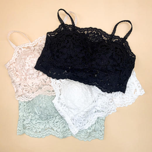 无钢圈蕾丝吊带抹胸 商品图0