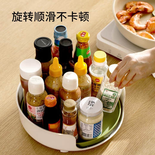 FaSoLa可旋转调料置物架厨房台面多功能托盘油盐酱醋调味料收纳架 商品图3