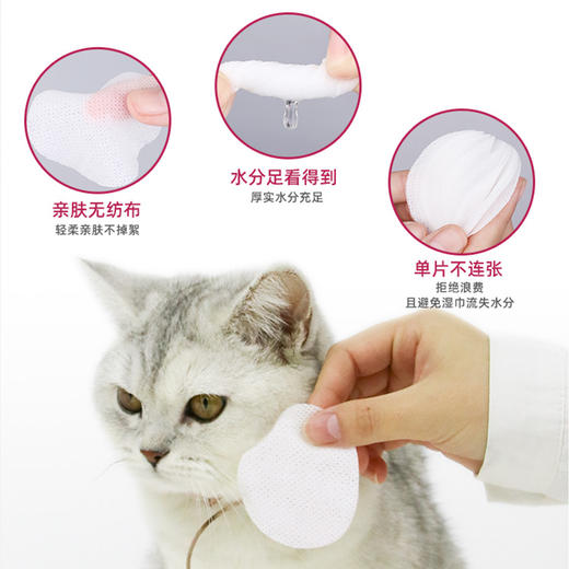 派锐狗狗猫咪眼睛清洁泪痕护理除臭湿纸巾100片 商品图2