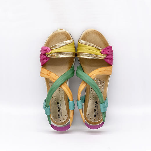 限时特价—西班牙原产时尚超舒适女士皮凉鞋 N601复古风格花色（超轻款） 商品图6