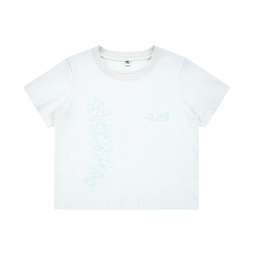 CryingCenter 背过身大哭tee去哭去爱浅色手写字体女款 哭喊中心 商品图4