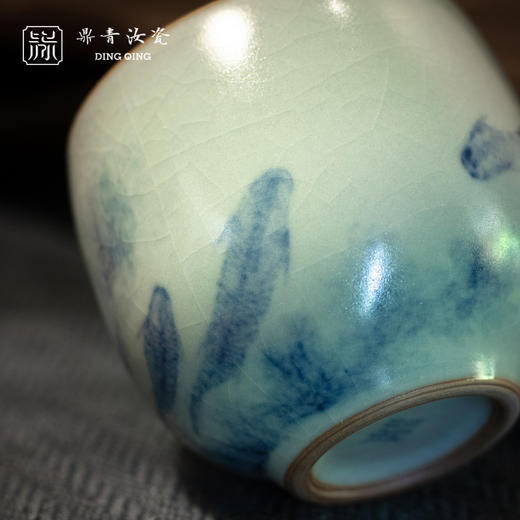 问鼎鼎青青花金钟杯（鱼浪吹香） 商品图2