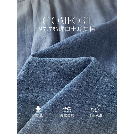 【年终特卖】熙世界复古休闲风牛仔衬衫2025秋装新款设计感时尚洋气翻领上衣 商品图3