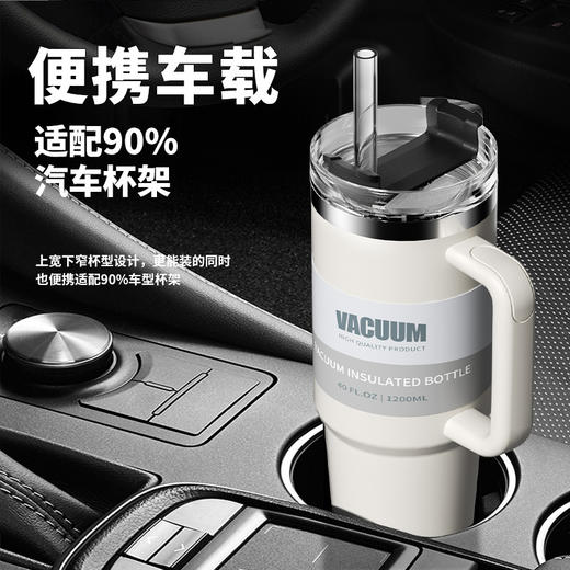双饮车载杯304不锈钢保温保冷咖啡杯大容量冰霸杯40oz汽车杯 商品图2