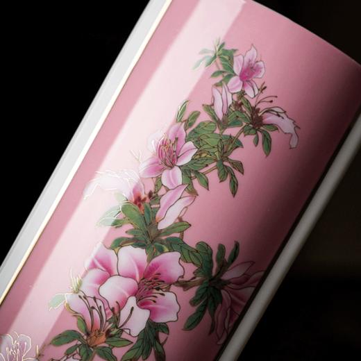 富玉 景德镇粉彩玲珑花瓶创意艺术感装饰摆件家居乔迁送礼 商品图3